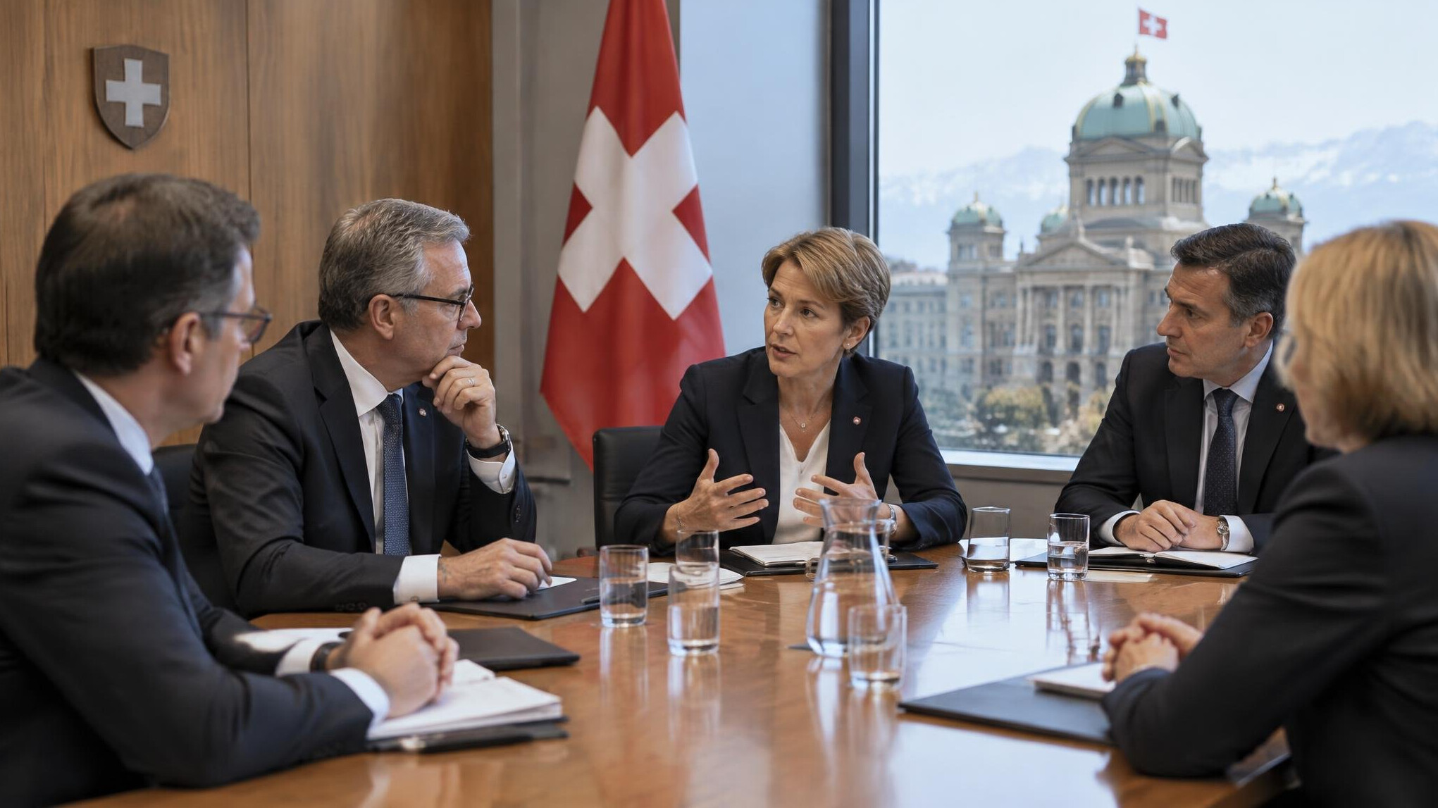 people discussing in meeting room